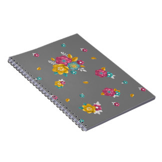 3D-blommande blomsterkretsbukett papper Anteckningsbok