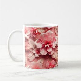 3D Blommor Kaffemugg
