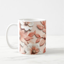 3D Blommor Kaffemugg