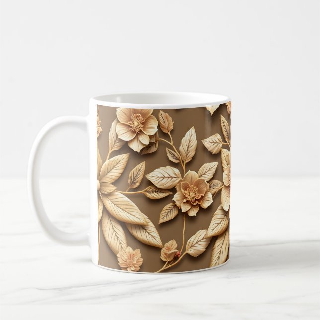 3D Blommor Kaffemugg (Vänster)