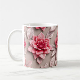 3D Blommor Kaffemugg