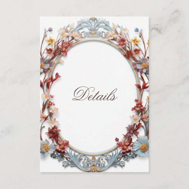 3D Blomsterkransdetaljer Tilläggskort (Framsida)