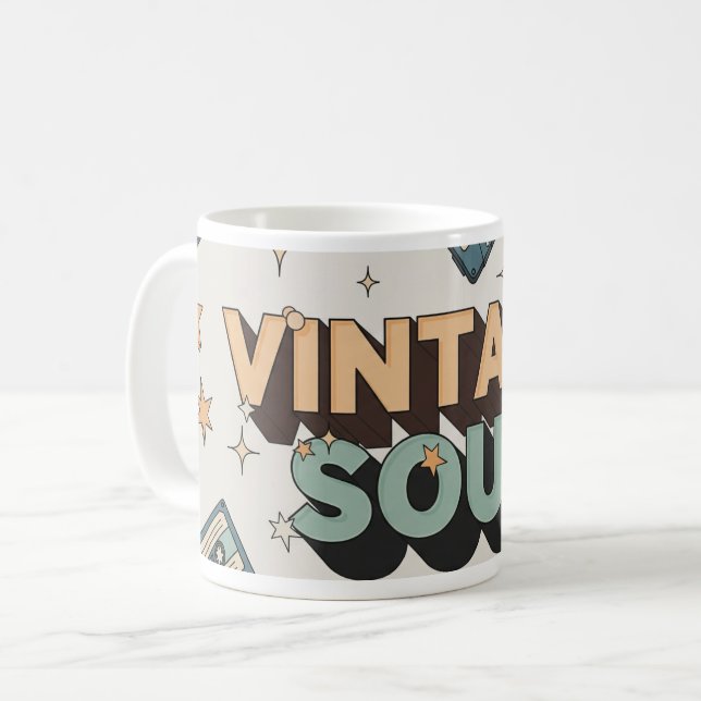 3D-bokstäver & kassettbanddesign Kaffemugg (Framsida vänster)