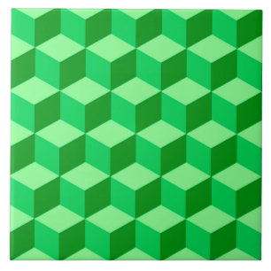 3D-boxar, Emerald och Ljust grönt Kakelplatta