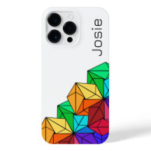 3D Bright Rainbow CubTriangle on White Add Namn