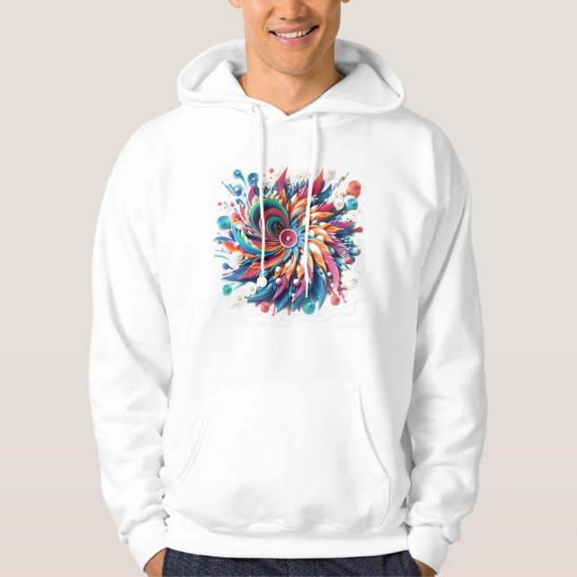 3D-broderiutformning Hoodie (Framsida)