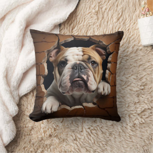 3D-bulldog-brickan i Hål Kudde