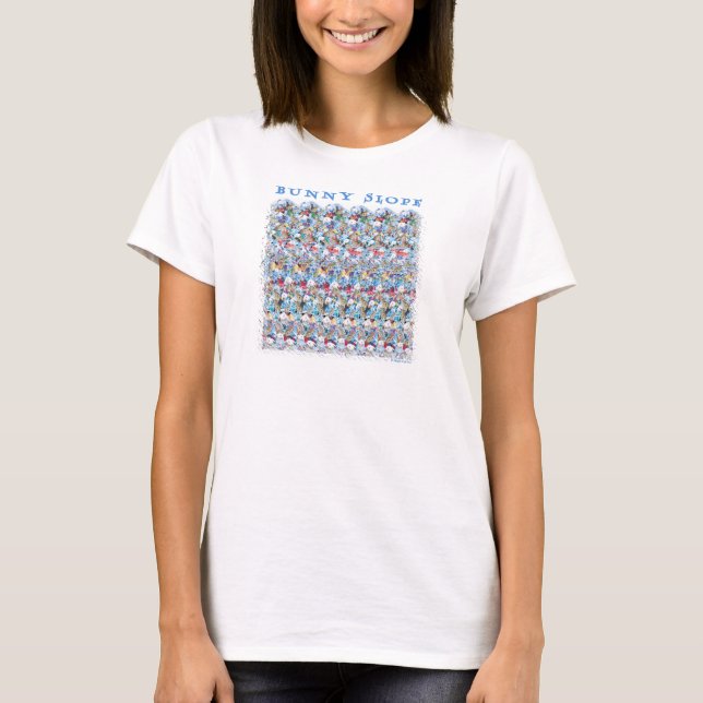 3D "Bunny Slope" T-Shirt av Magic Öga®  (Framsida)