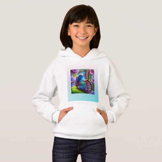 3D BUTTERFLISKT STYLEDBYTRALVHOODIE T SHIRT (Hel framsida)