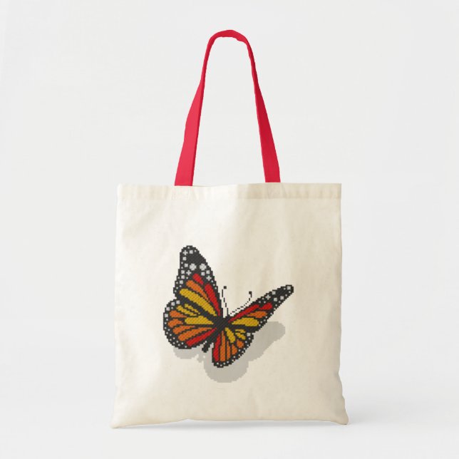 3D Butterfly v1 Tote Bag Tygkasse (Framsidan)
