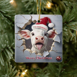 3D Calf-jul Julgransprydnad Keramik
