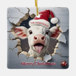 3D Calf-jul Julgransprydnad Keramik