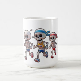 “3D Cartoon Skeleton Race • Funny Running Skeleton Kaffemugg