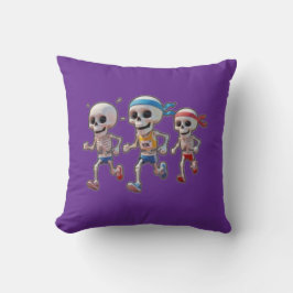 “3D Cartoon Skeleton Race • Funny Running Skeleton Kudde
