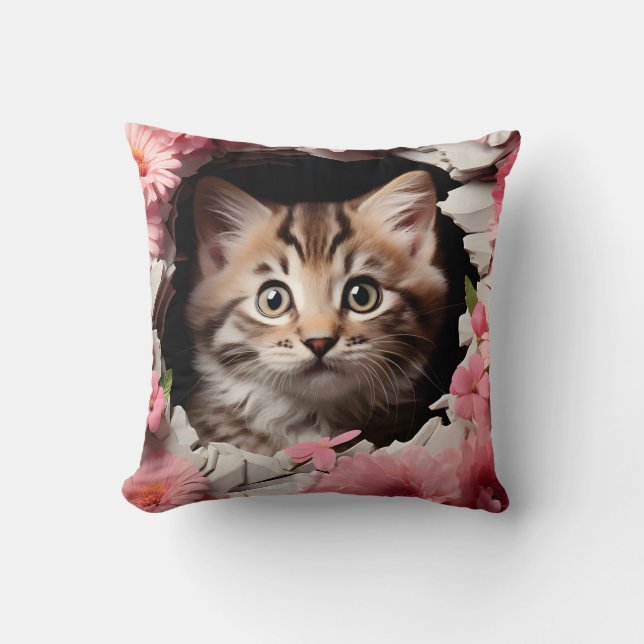 3D cat pillow Kudde (Framsida)