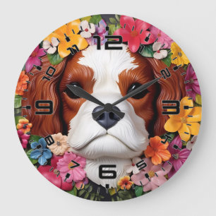 3D Cavalier Kung Charles Spain Stor Klocka