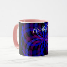 3D Center Blomma Kronblad Geometrisk Kaffemug