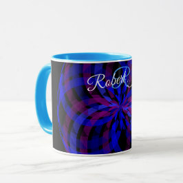 3D Center Blomma Kronblad Geometrisk Kaffemug Mugg