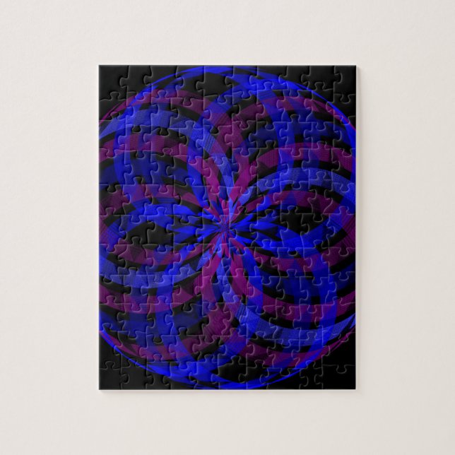 3D Center Flower Petal Geometric Puzzle Pussel (Vertikal)