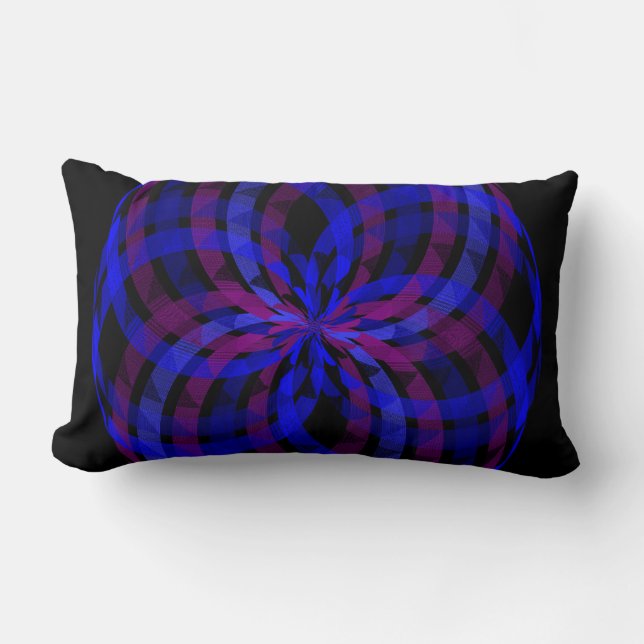 3D Center Flower Petal Geometric Throw Pillow Lumbarkudde (Framsida)