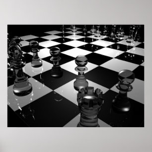 3d_chess_board_tapet_3d_model_3d_tapet_19 poster