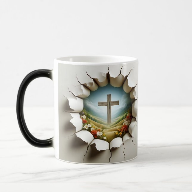 3D Christian Cross Magisk Mugg (Vänster)