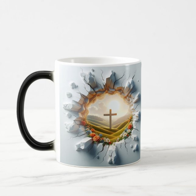 3D Christian Cross Magisk Mugg (Vänster)