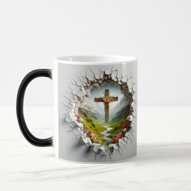 3D Christian Cross Magisk Mugg (Vänster)