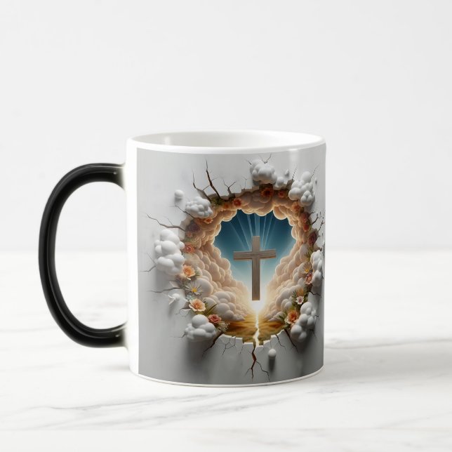 3D Christian Cross Magisk Mugg (Vänster)