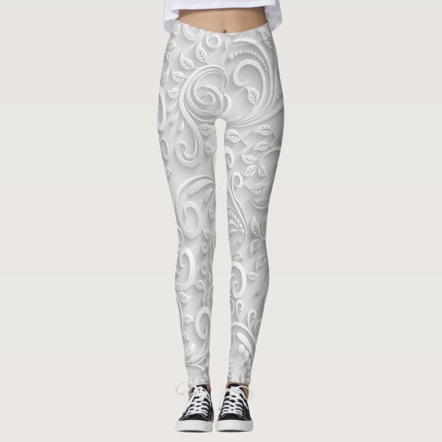 "3D CHRISTMAS BLOMMIGT" LEGGINGS (Framsida)