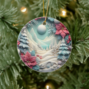 3D-chrsitmas Julgransprydnad Keramik