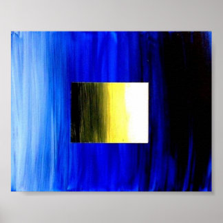 3D Coola Design Blue Square by Teo Alfonso Poster