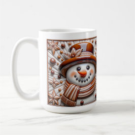 3D Copper Christmas Snowman Kaffemugg