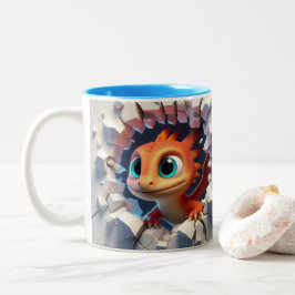 3D Cute Baby Dragon Hett Cocoa Coffee Animals Mugg