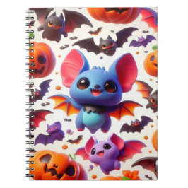 3D cute bats halloween Anteckningsbok