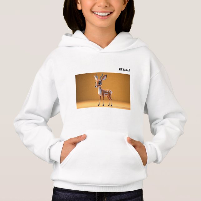 **3D Cute Cartoon Deer** T Shirt (Framsida)