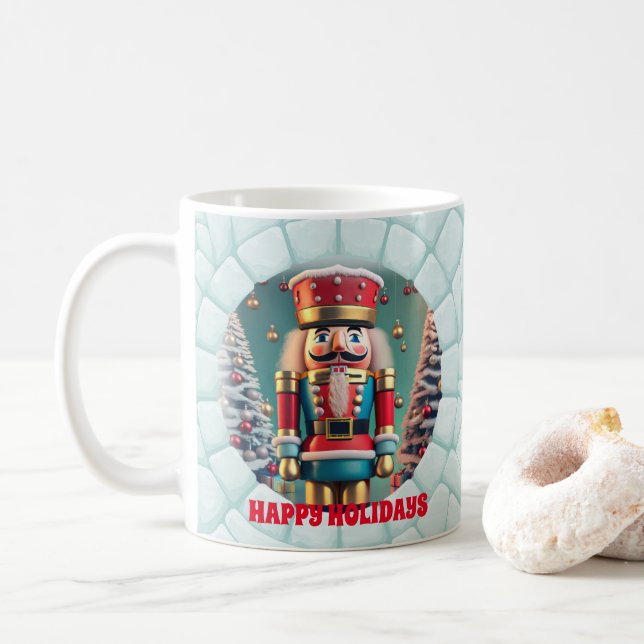 3D Cute Nutcracker Glad helg jul Kaffemugg (Med munk)