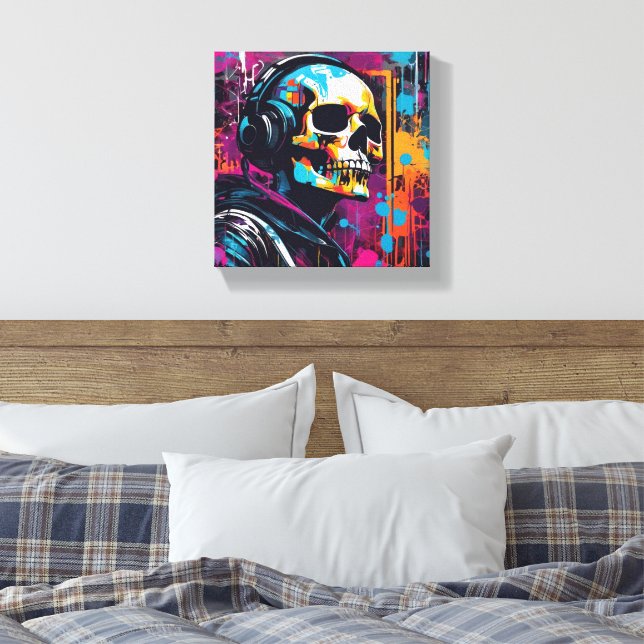 3D Cyber punk duk  Canvastryck (Insitu (sovrum))