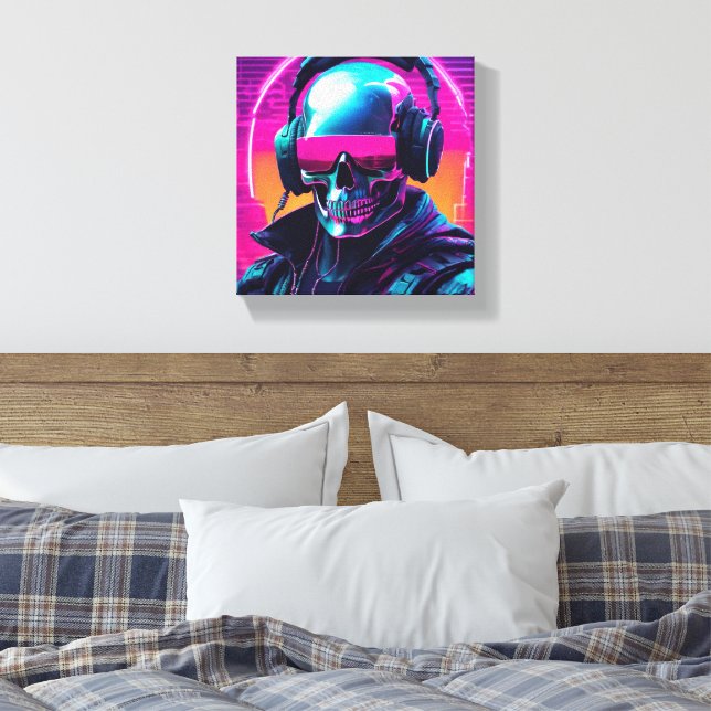 3D Cyber punk duk  Canvastryck (Insitu (sovrum))