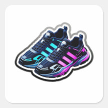 3D Cyberpunk Neon Löpande Skor Aesthetic Klistermä