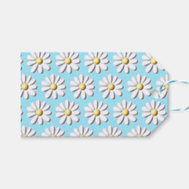 3D-Daisy blomma Presentetikett