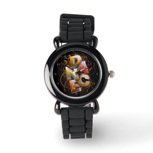 3D Dance (Fall) Wrist Watch Armbandsur (Framsida)