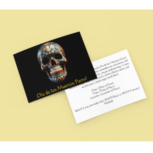 3D Day of the dead-skalle, anpassningsbar Inbjudningar