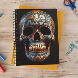 3D Day of the dead-skalle Anteckningsbok