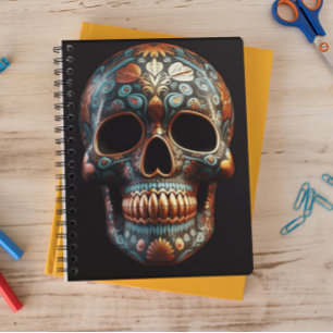 3D Day of the dead-skalle Anteckningsbok