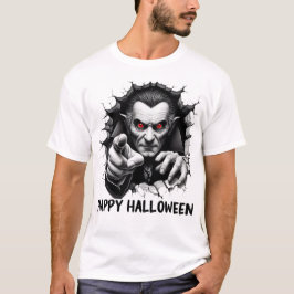 3D-design Dracula Vampire Happy halloween T Shirt