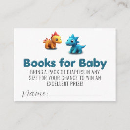 3d Dino dinosaur babydusch bokar för baby Tilläggskort