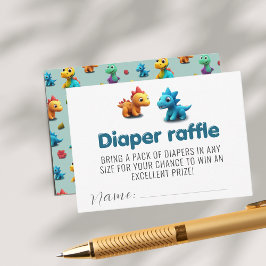 3d Dino dinosaur babyduschskrapa Tilläggskort
