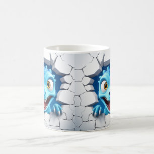 3D Dinosaur Hål i en Wall Mugg: Quirky and Playful Kaffemugg