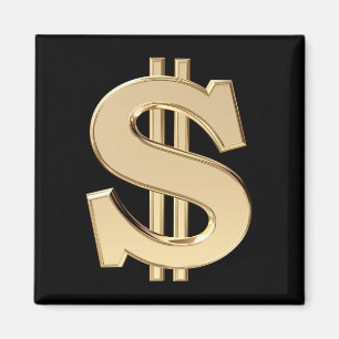 3D-dollartecken Magnet
